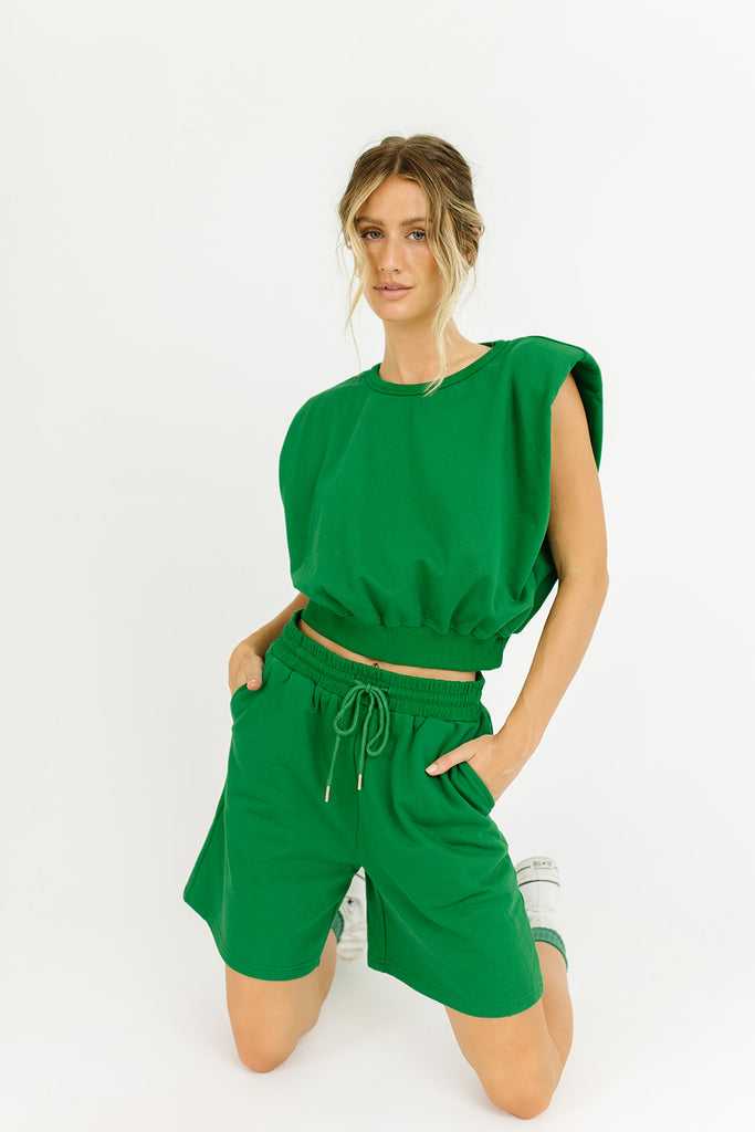 pacifica sweat set // emerald