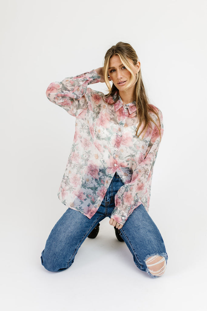 kenny floral button down *restocked*