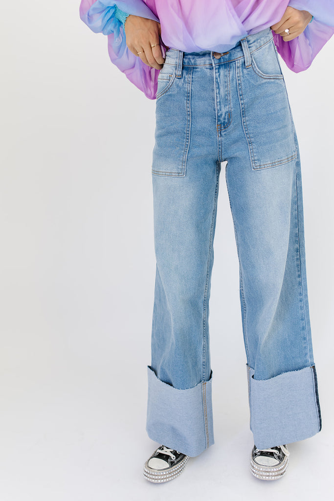 ruth folded hem denim