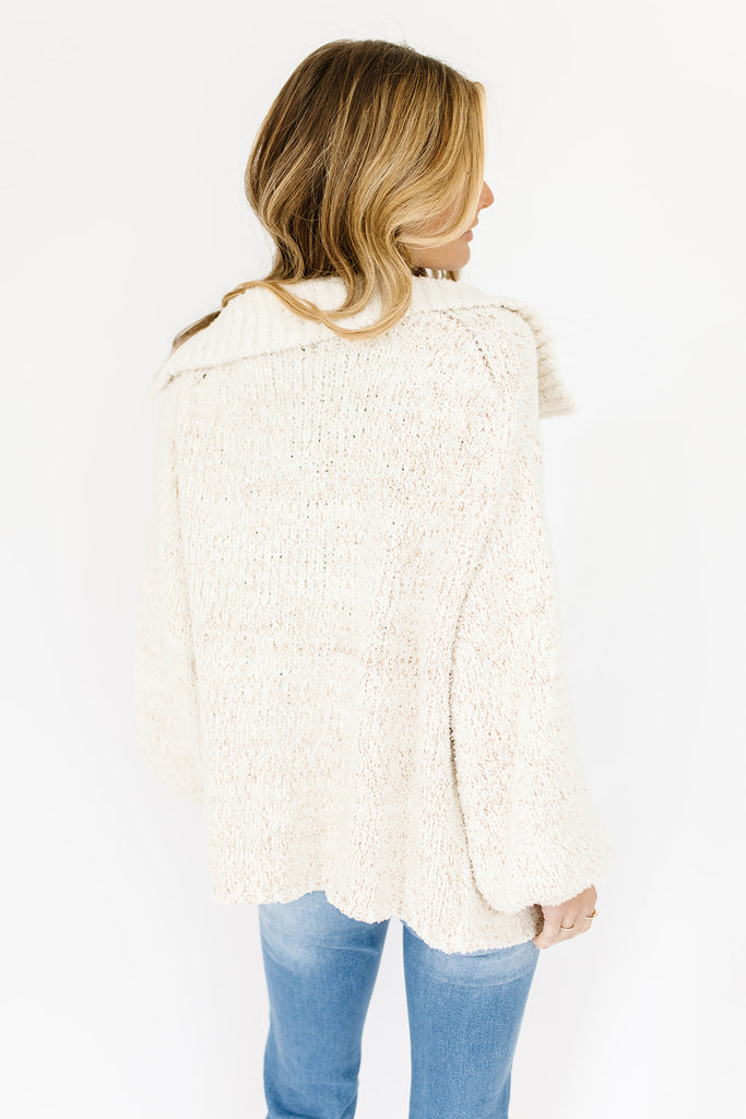 on repeat collared cardigan