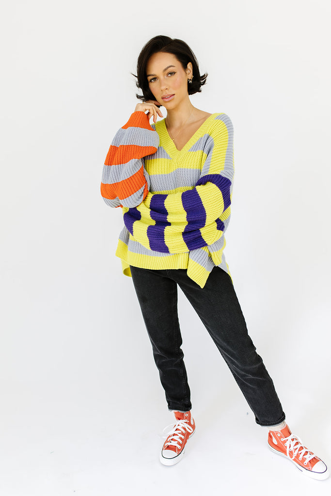 uptown striped sweater