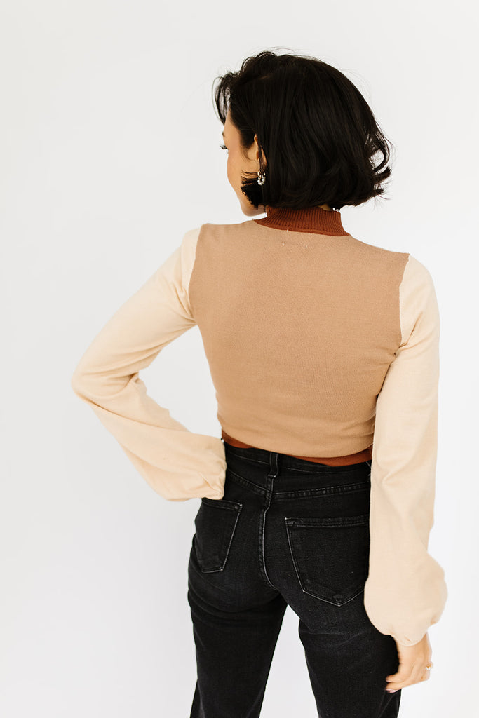 daphne mock neck top