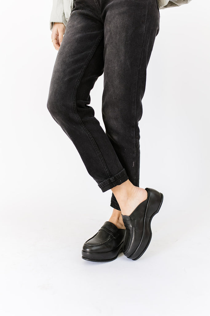 winston platform loafer mules // free people