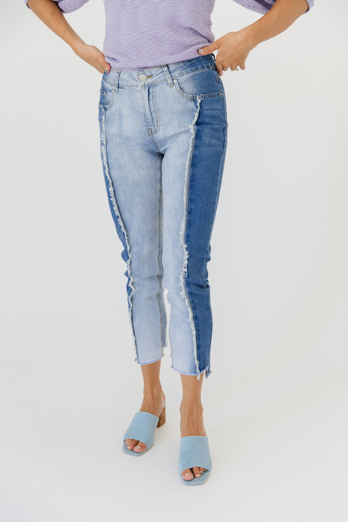 west coast two toned denim