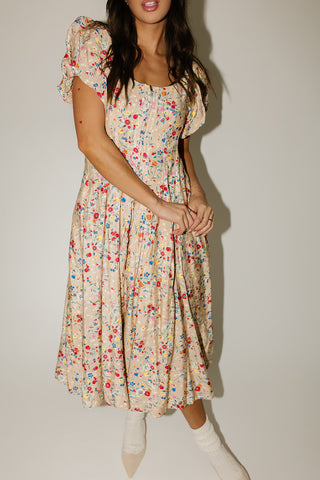 festival floral midi dress