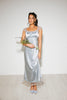 hadley satin dress // blue *zoco exclusive*
