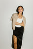 dazzling satin maxi skirt