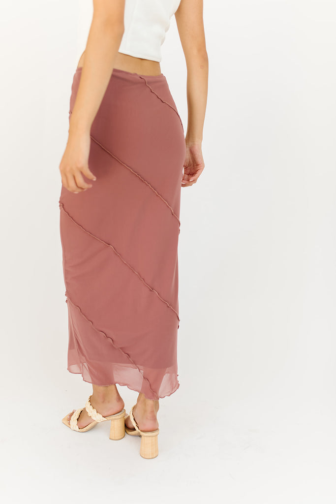 sandy maxi skirt // mauve