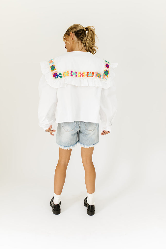 storybook embroidered blouse