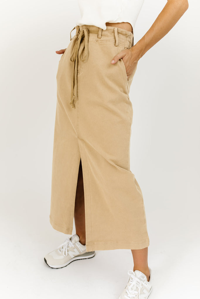 lyla maxi skirt // sand