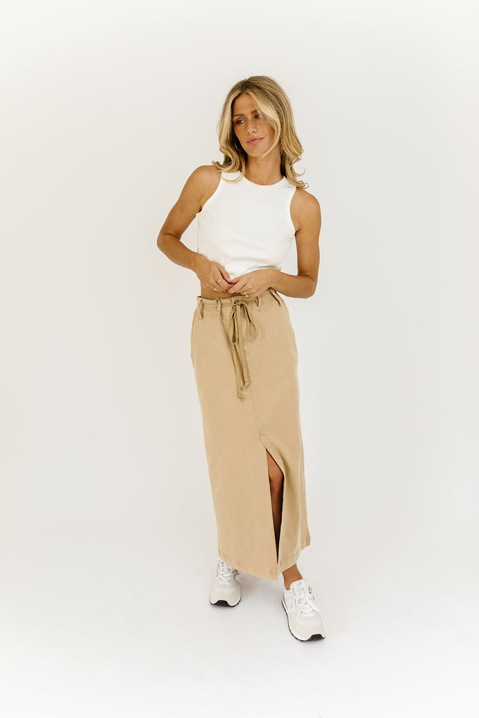 lyla maxi skirt // sand