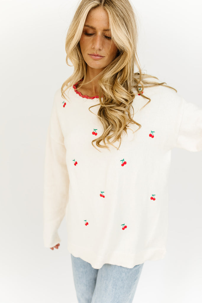 cherry on top sweater