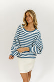 karma sweater // blue stripes