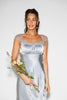 hadley satin dress // blue *zoco exclusive*