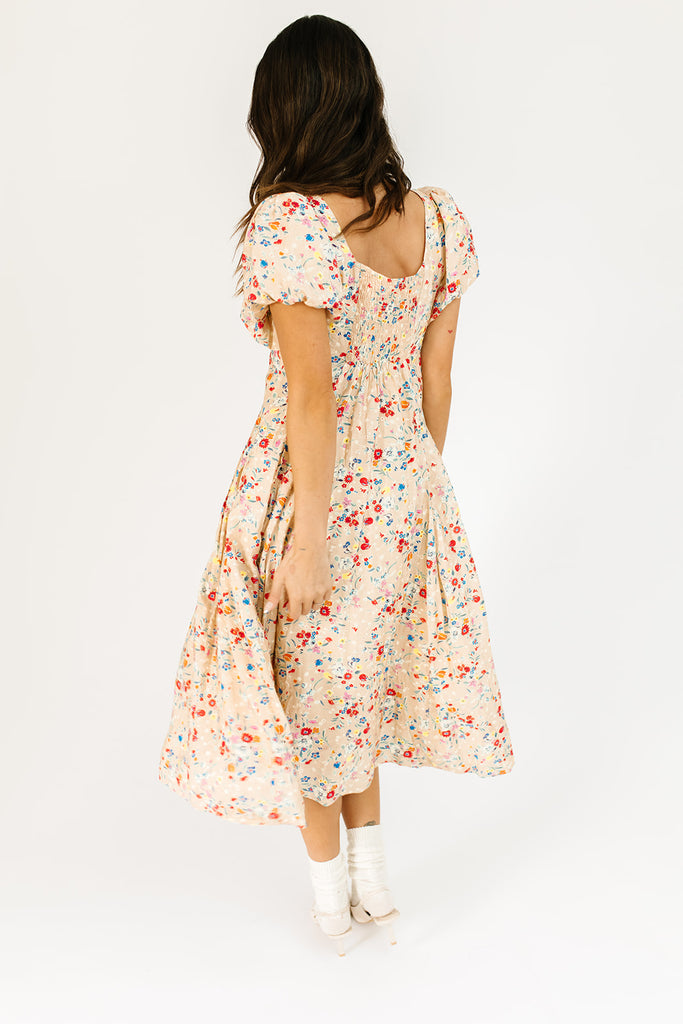 doe zipper midi dress // floral *zoco exclusive*