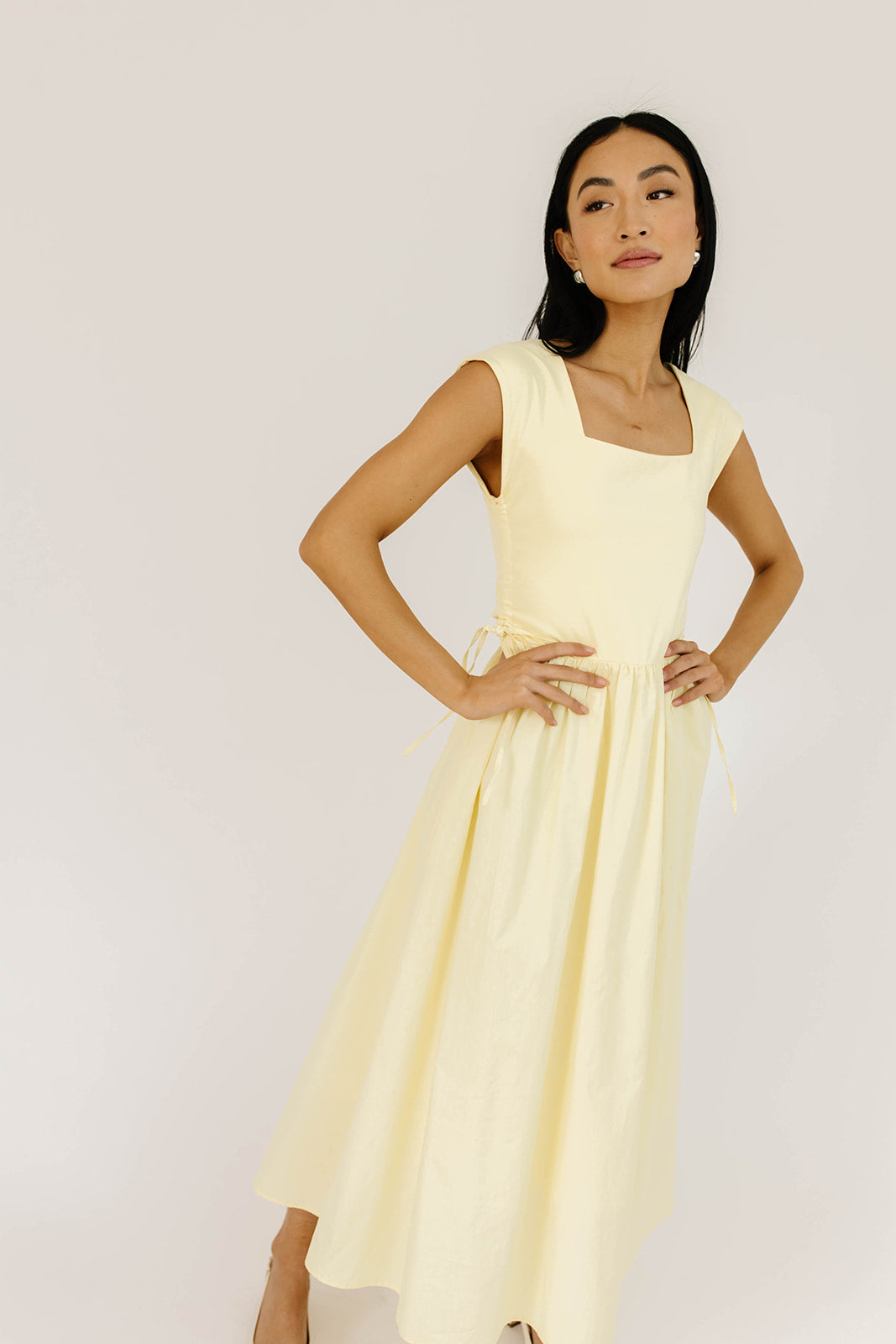 afterglow midi dress // butter yellow *zoco exclusive* – shop zoco
