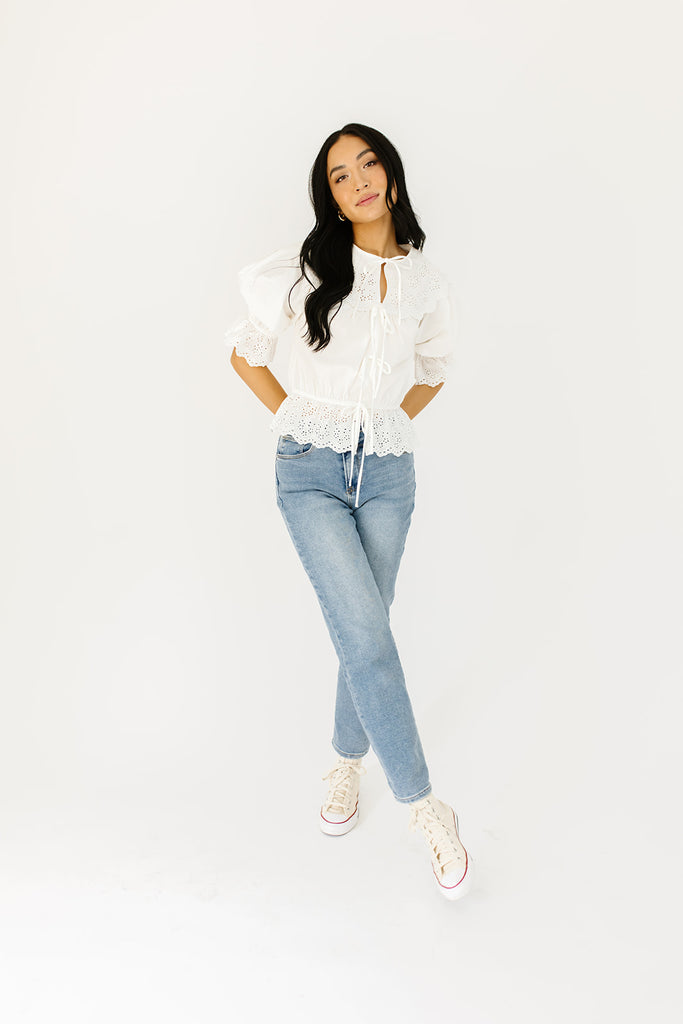 bobbie crossover denim // light wash