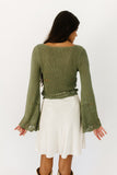 cameron knit top // olive
