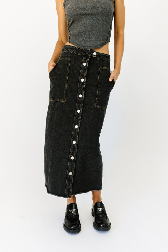 ari denim maxi skirt