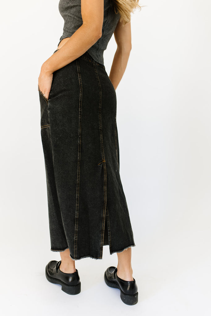 ari denim maxi skirt