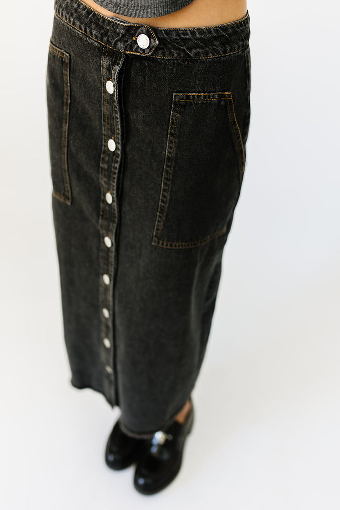 ari denim maxi skirt