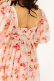 gala midi dress // pink watercolor *zoco exclusive*