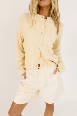 right reasons knit romper // cream