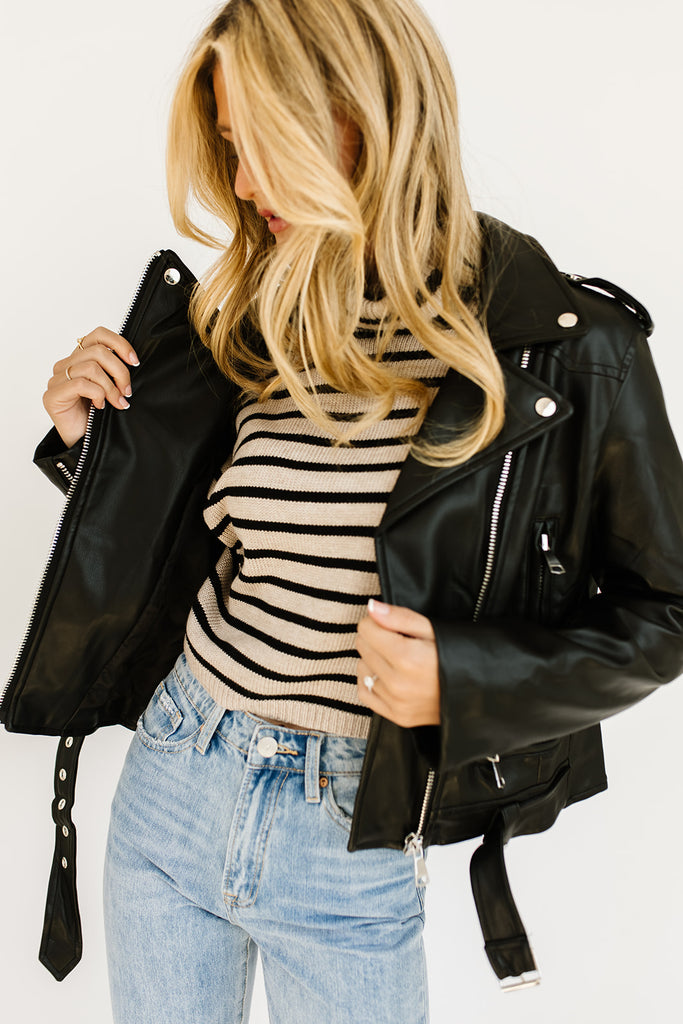 tipton faux leather jacket