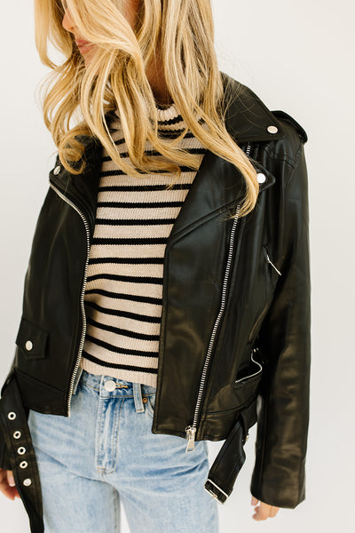 tipton faux leather jacket