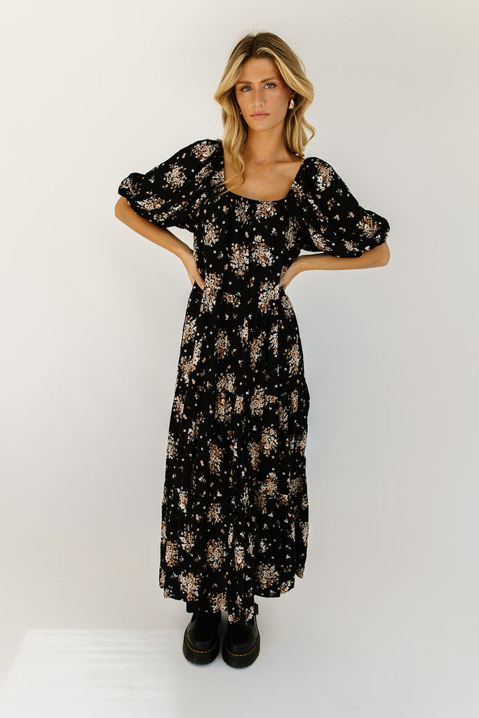 daymaker dress // fall black floral *zoco exclusive*