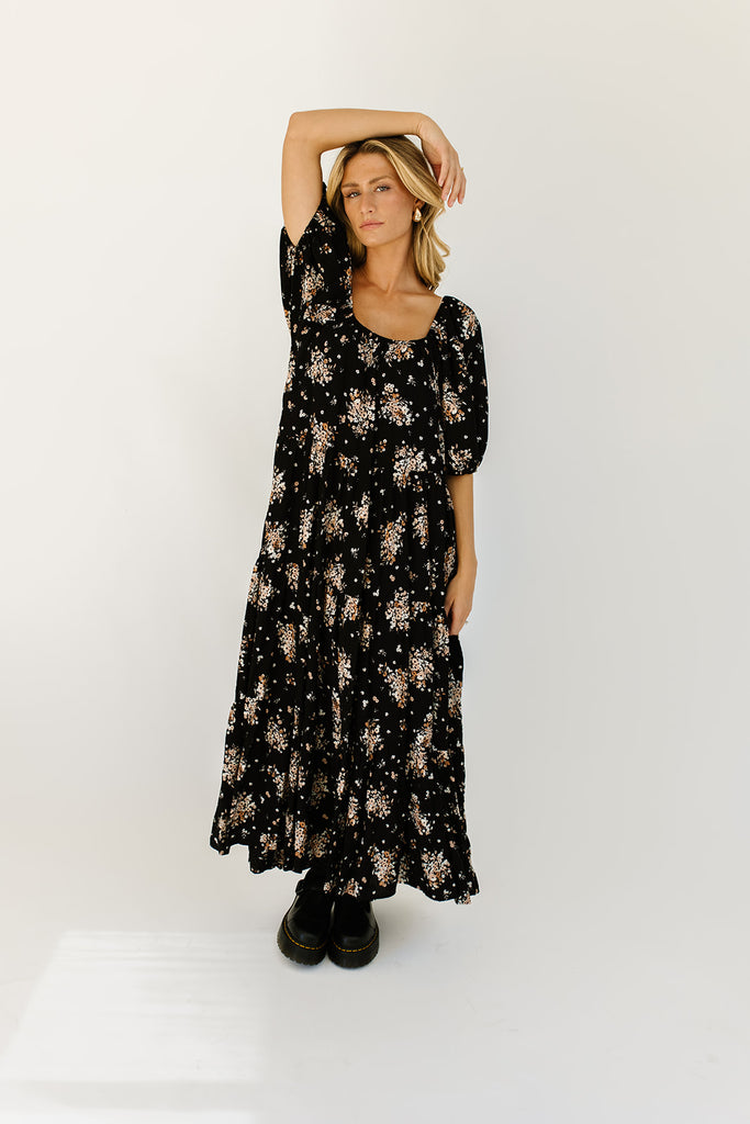 daymaker dress // fall black floral *zoco exclusive*