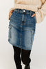 hillary cargo skirt // denim