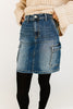 hillary cargo skirt // denim