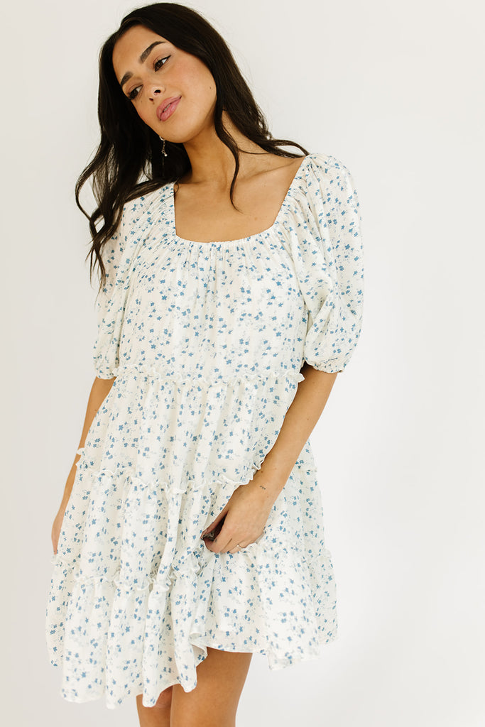 short daymaker dress // blue ditsy floral *zoco exclusive*