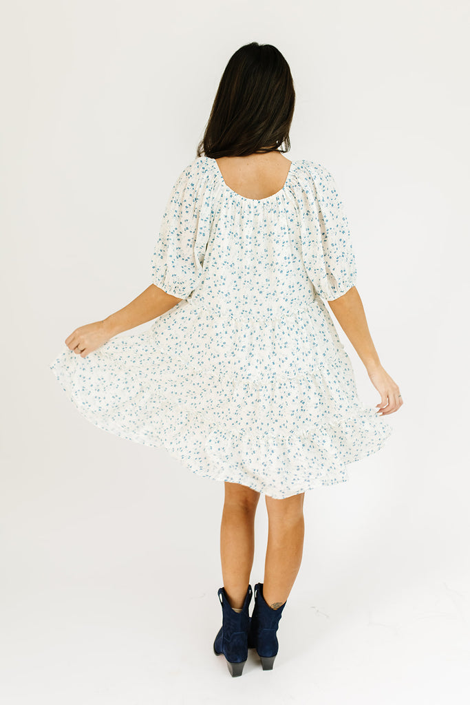 short daymaker dress // blue ditsy floral *zoco exclusive*