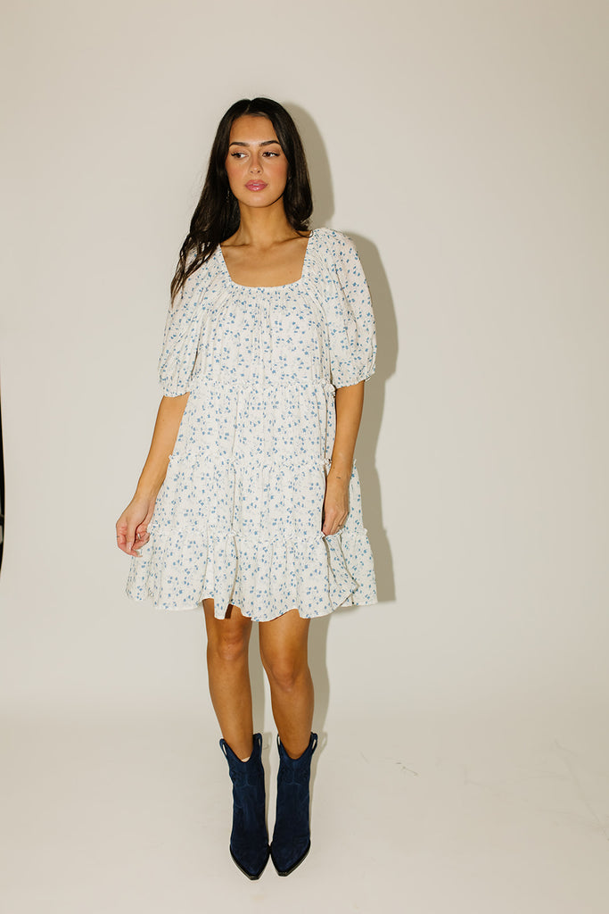 short daymaker dress // blue ditsy floral *zoco exclusive*