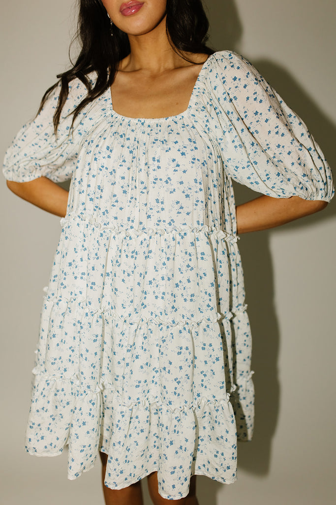 short daymaker dress // blue ditsy floral *zoco exclusive*