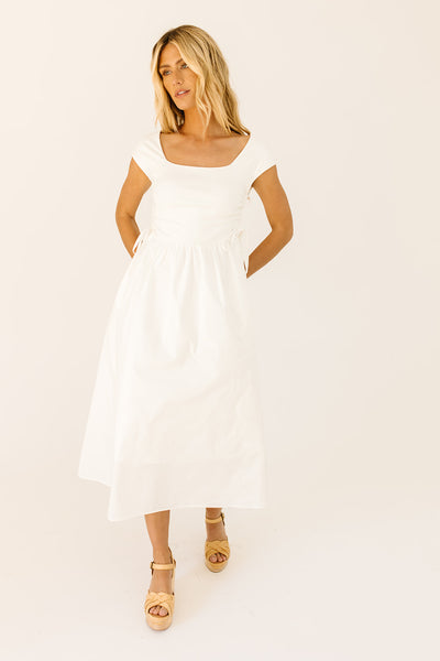 afterglow midi dress // white *restocked*