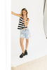 sally collared tank // black