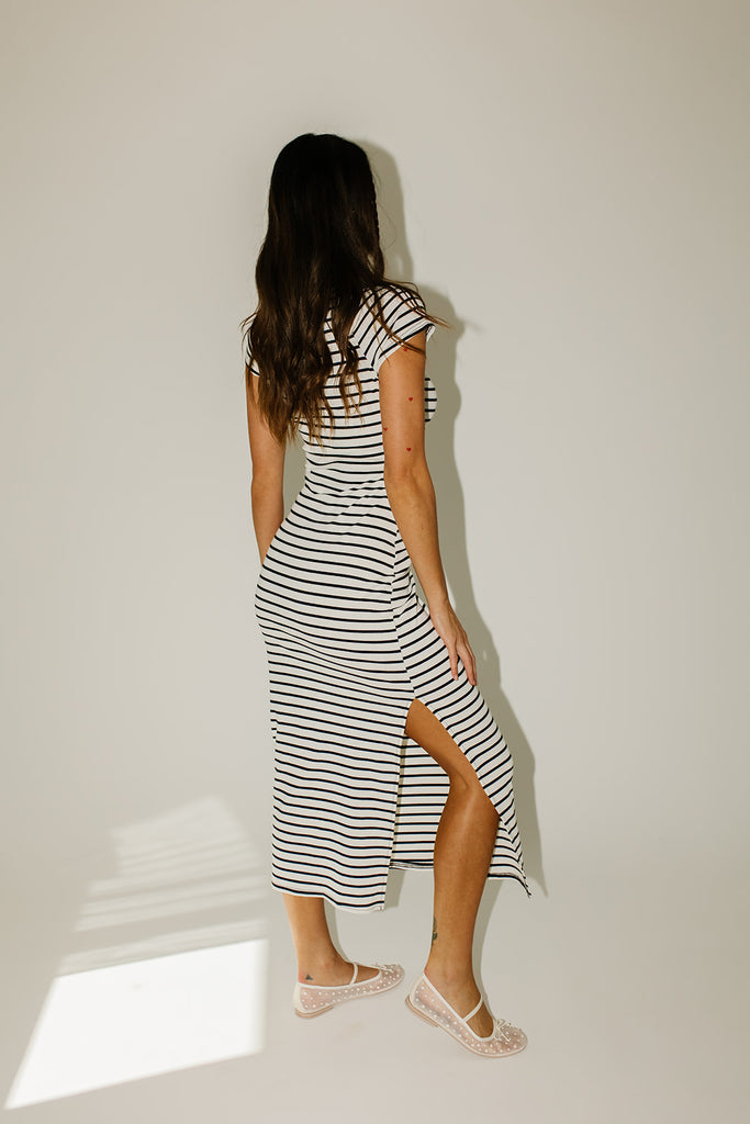 kimmie striped midi dress