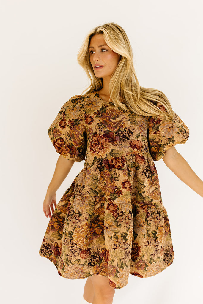 darcy floral dress // brown floral *restocked*