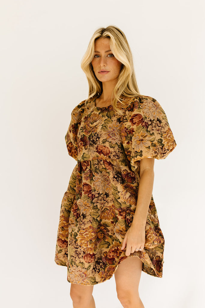 darcy floral dress // brown floral *restocked*