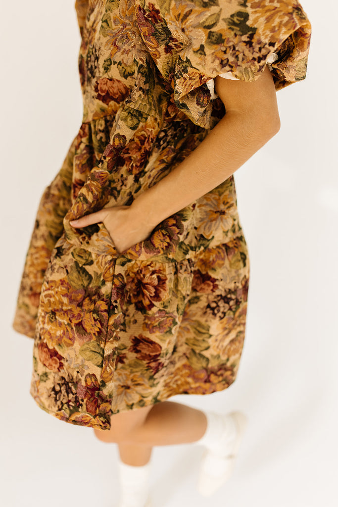 darcy floral dress // brown floral *restocked*