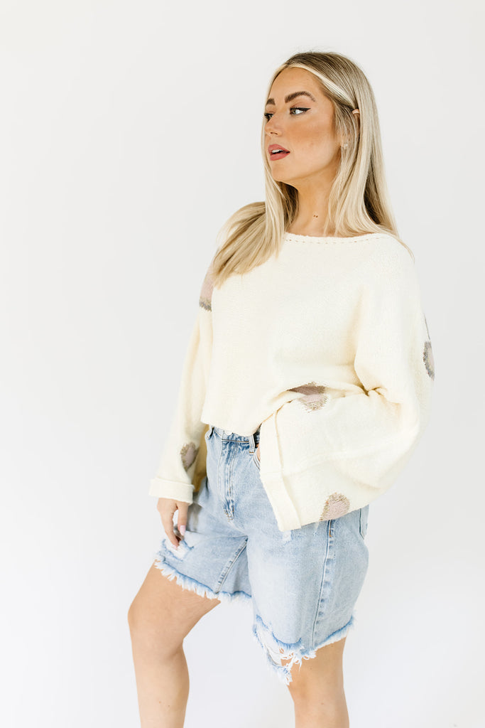 savvy distressed denim shorts