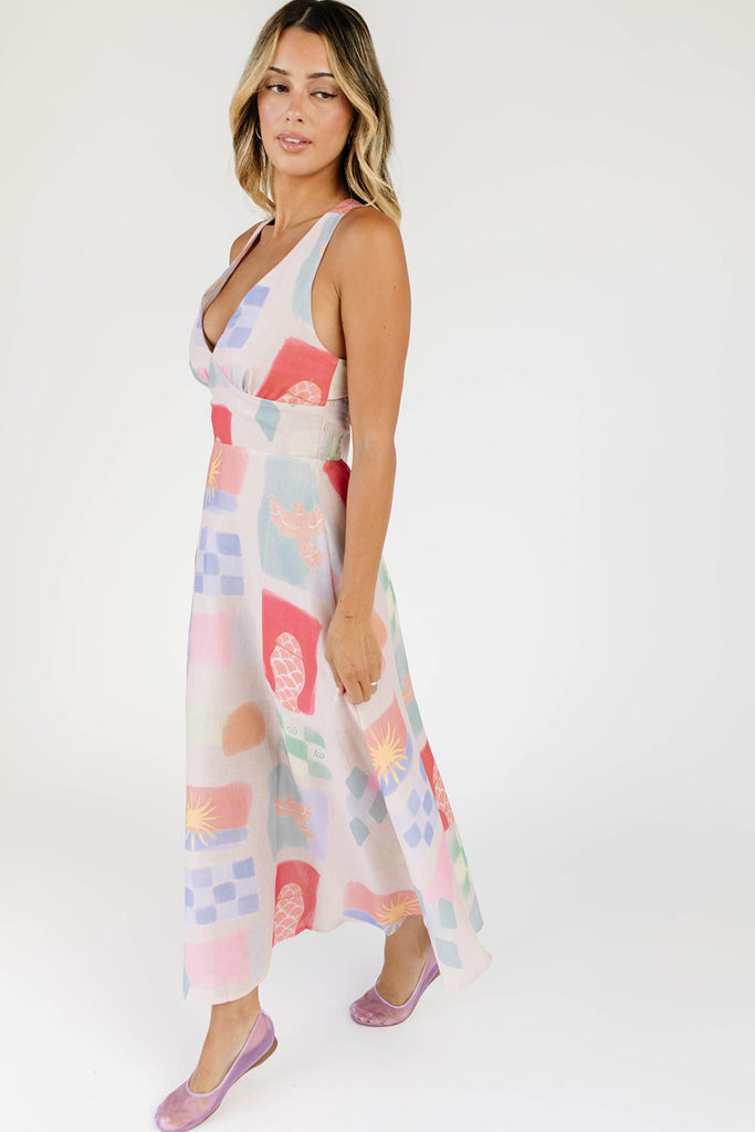 sunset maxi dress