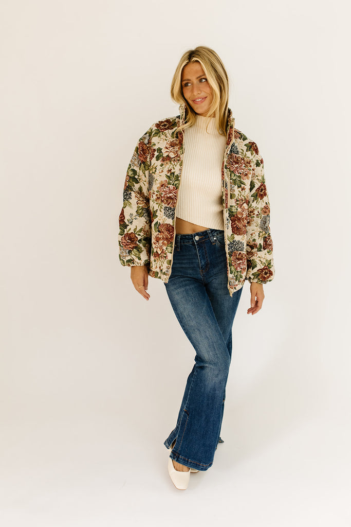 isabel quilted floral jacket *restocked*