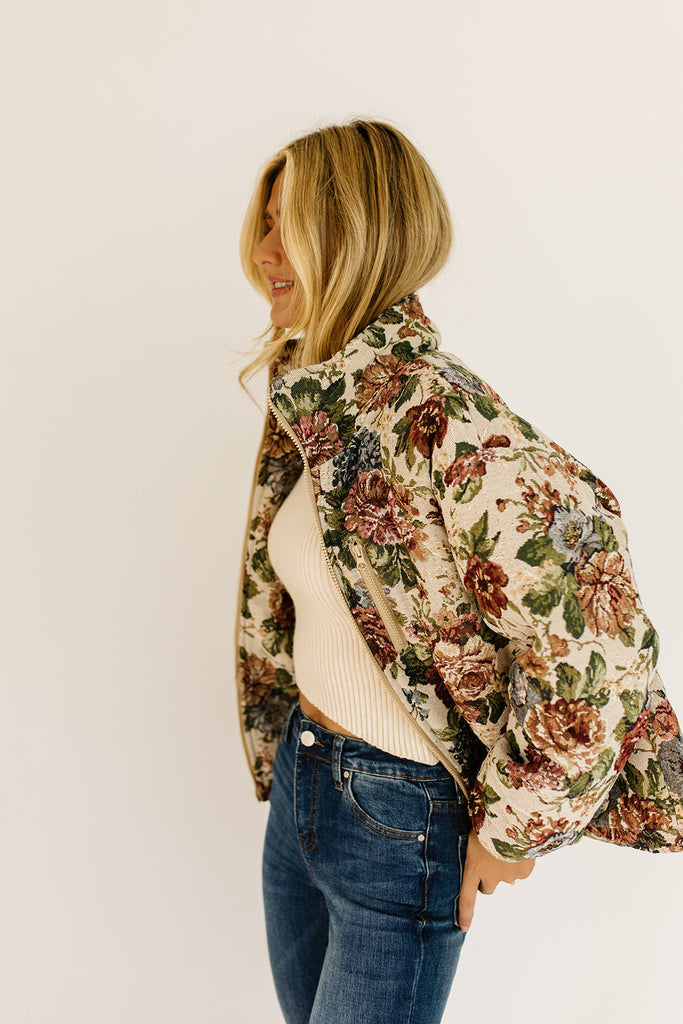 isabel quilted floral jacket *restocked*