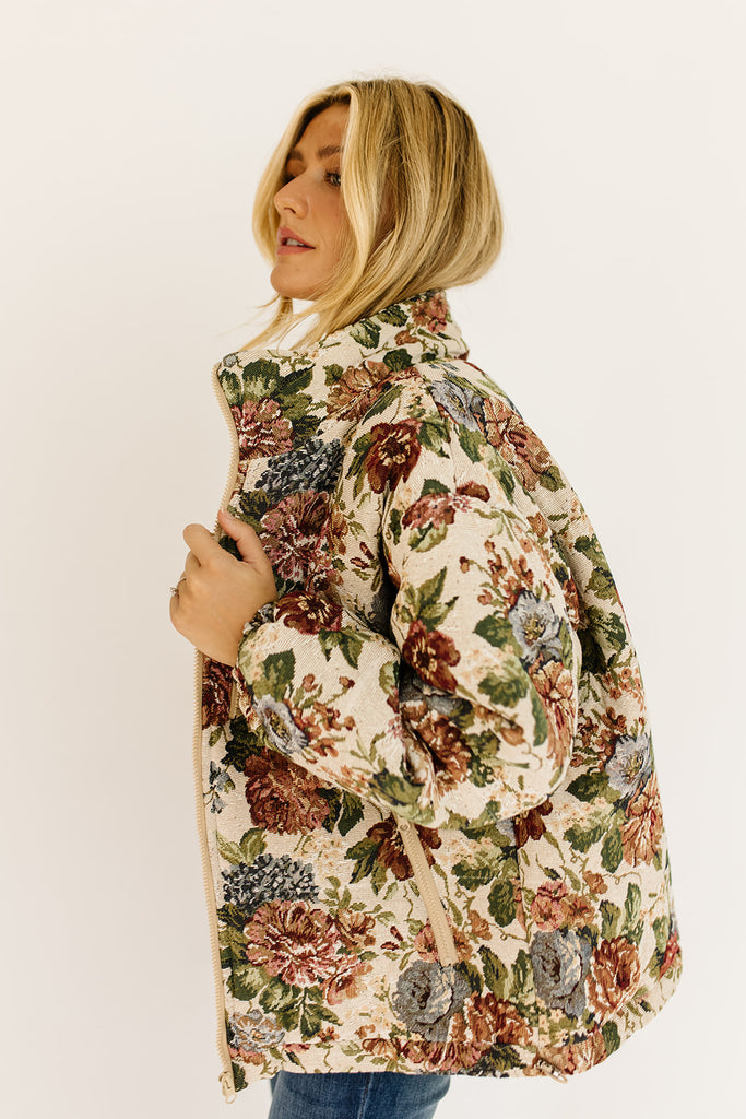 isabel quilted floral jacket *restocked*