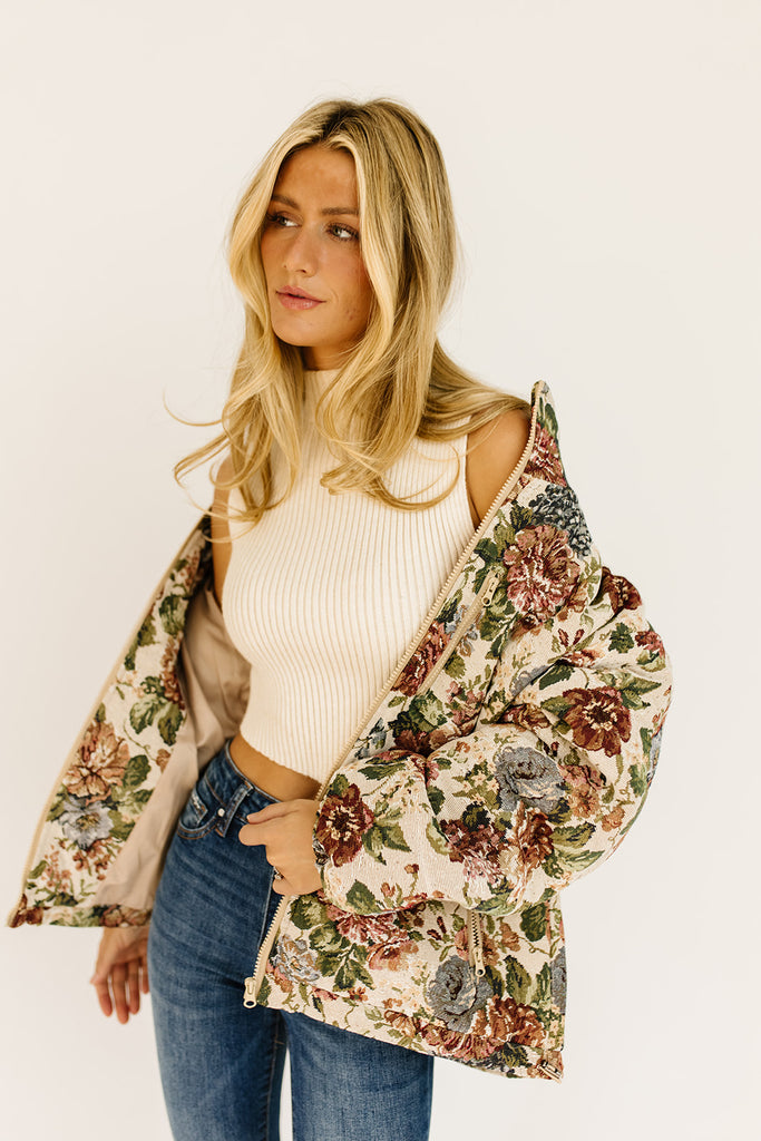 isabel quilted floral jacket *restocked*