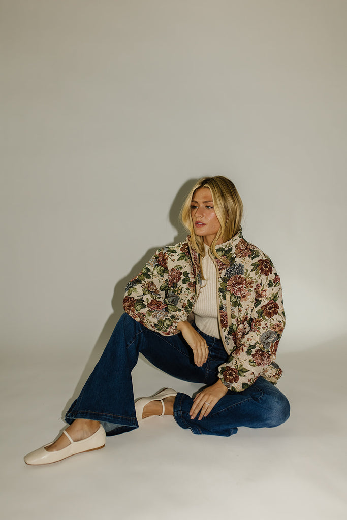 isabel quilted floral jacket *restocked*